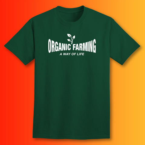 Organic Farming T-Shirt with It's a Way of Life Design Bottle