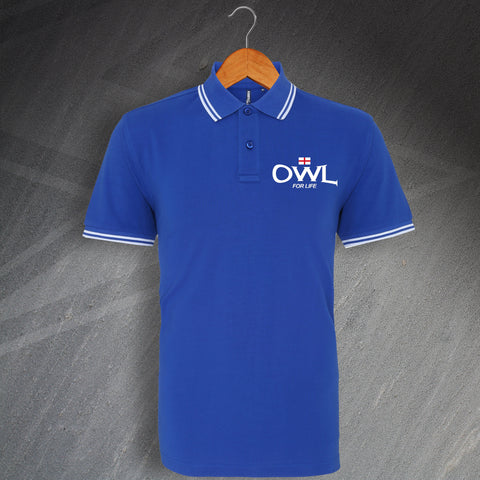 Owl for Life Embroidered Tipped Polo Shirt