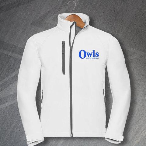 Sheffield Wednesday Football Jacket Embroidered Softshell Owls Believe & Achieve