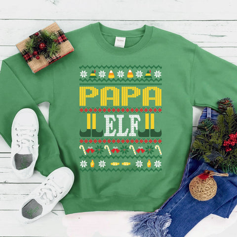 Papa Elf Christmas Sweatshirt