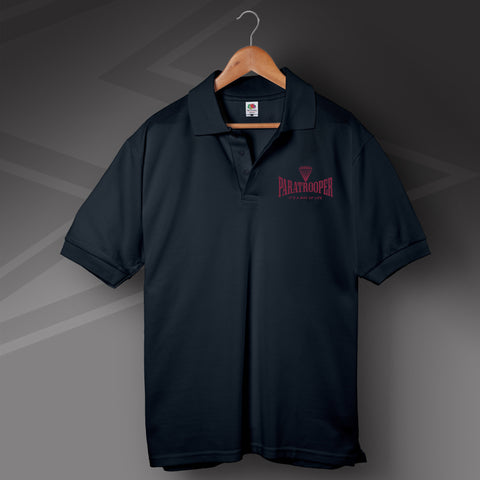 Paratrooper Embroidered Polo Shirt