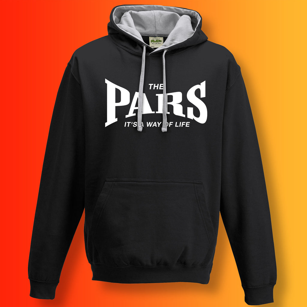 Pars Contrast Hoodie with It's a Way of Life Design