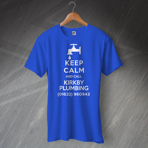 Plumber T-Shirt Personalised Keep Calm and Call any Plumbing Company