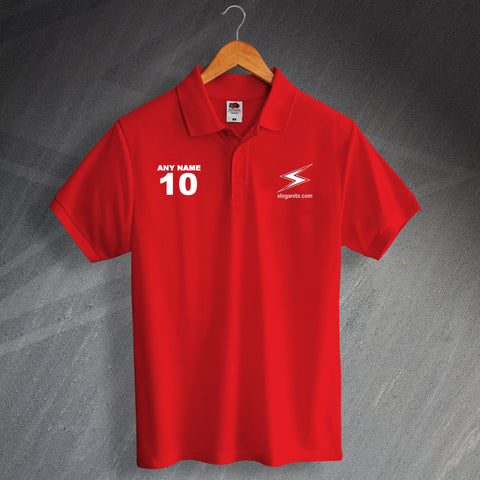 Sloganite Printed Polo Shirt Personalised with any Number & Name