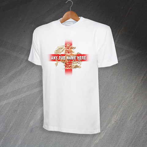 Personalised Saint George and The Dragon T-Shirt with Any Pub Name