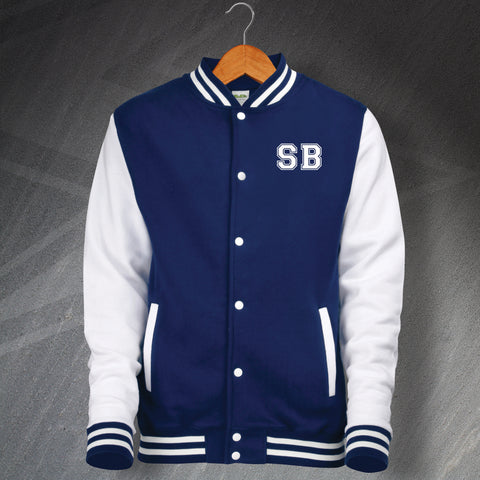 Personalised Unisex Varsity Jacket Embroidered with Letters or Numbers