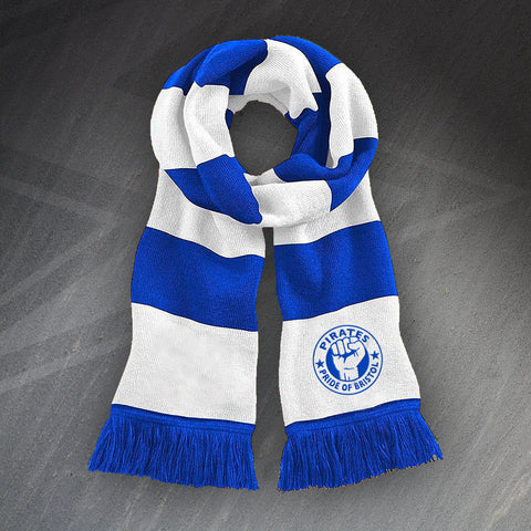Bristol Rovers Football Bar Scarf Embroidered Pirates Pride of Bristol