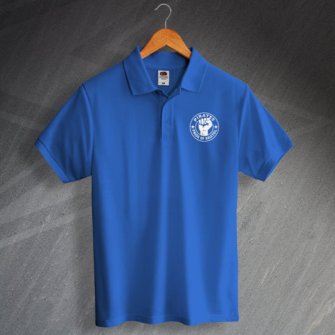 Bristol Rovers Football Polo Shirt Embroidered Pirates Pride of Bristol