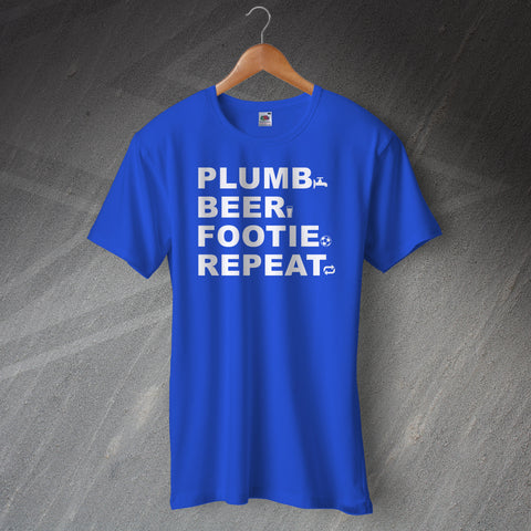 Plumber T-Shirt Plumb Beer Footie Repeat