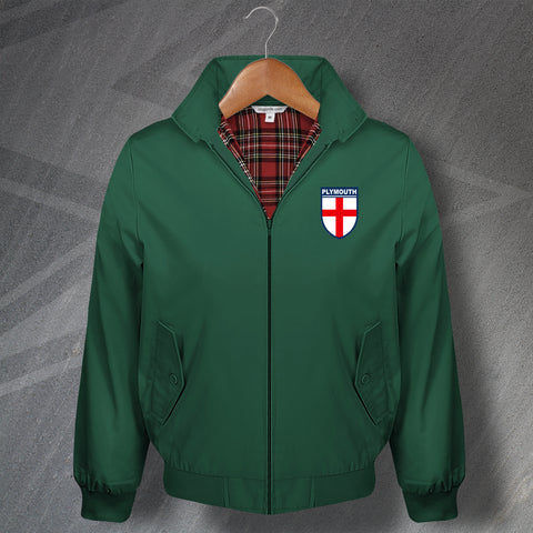Plymouth Football Harrington Jacket Embroidered Flag of England Shield