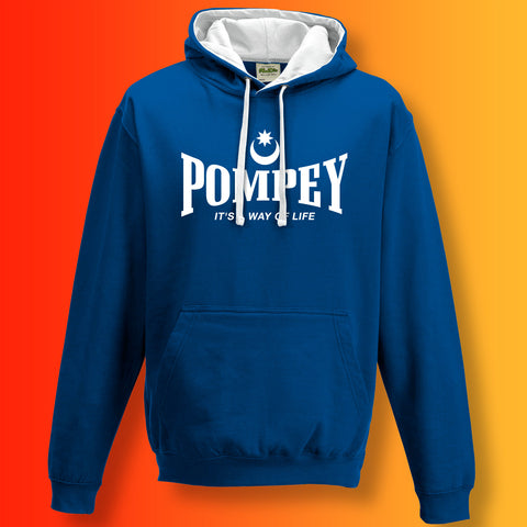 Pompey Contrast Hoodie with It's a Way of Life Design