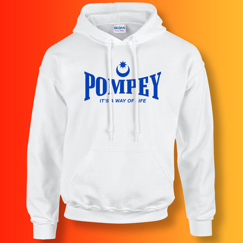 Pompey Hoodie with It's a Way of Life Design White