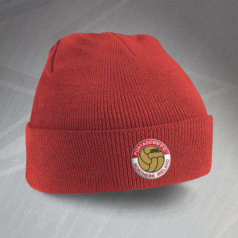 Portadown Football Beanie Hat Embroidered