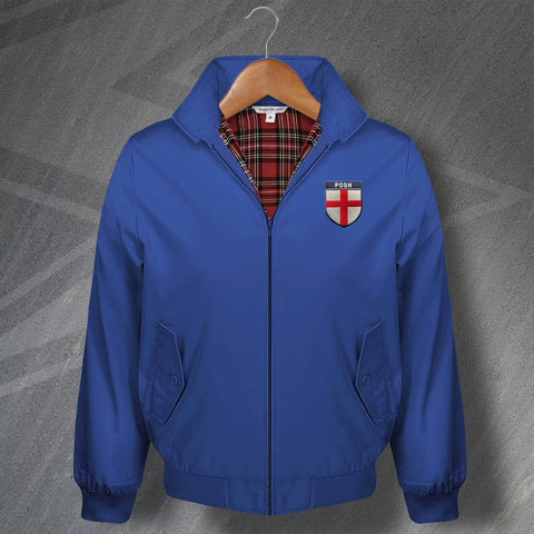 Posh Flag of England Shield Embroidered Harrington Jacket