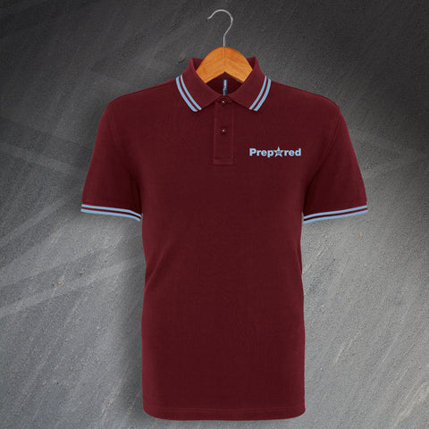 Villa Football Polo Shirt Embroidered Tipped Prepared