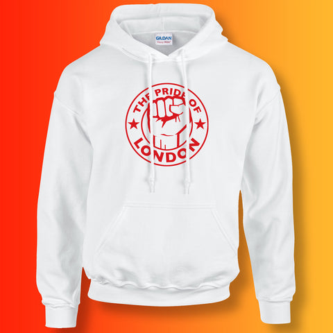 The Pride of London Hoodie White Red