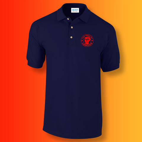 The Pride of London Polo Shirt Navy Red