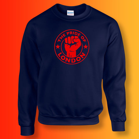 The Pride of London Sweater Navy Red