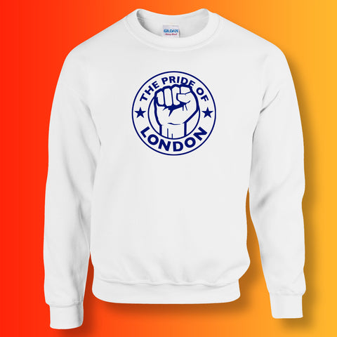 The Pride of London Sweater White Navy