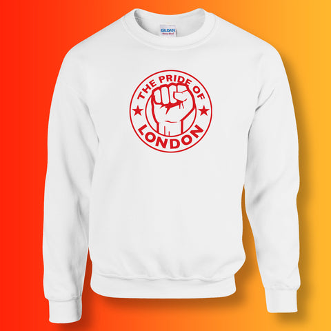 The Pride of London Sweater White Red
