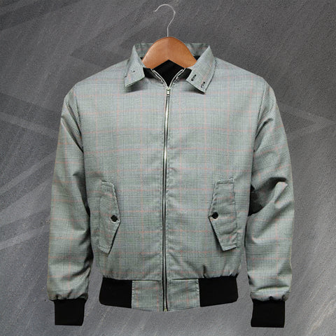 Prince of Wales Check Harrington Jacket without Embroidery