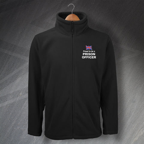 Prison Service Fleece Embroidered Proud to Be a Prison Officer Union Jack