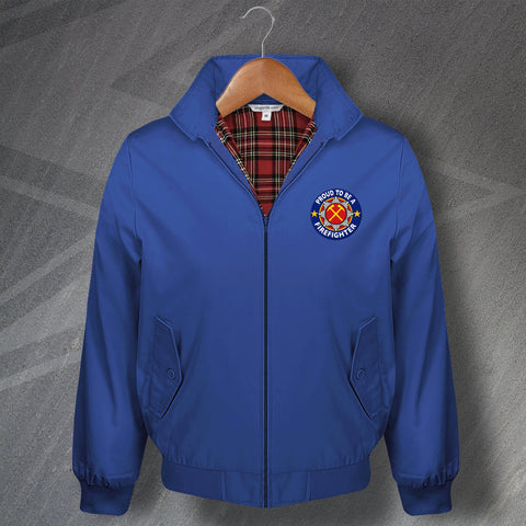 Fire Service Harrington Jacket Embroidered Proud to Be a Firefighter