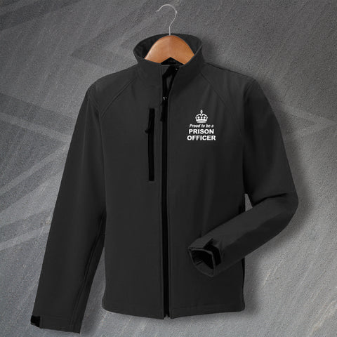 Prison Service Jacket Embroidered Softshell Proud to Be a Prison Officer Crown