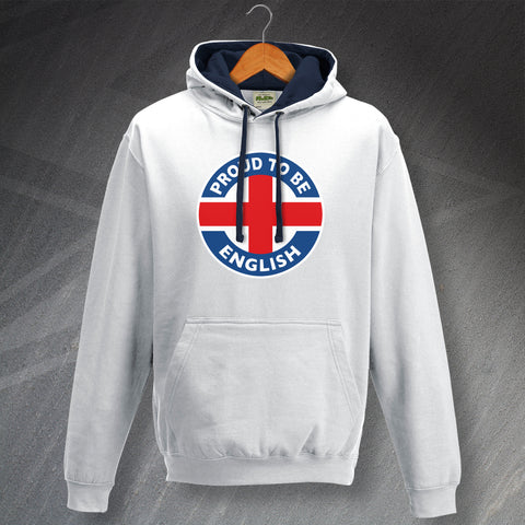 England Hoodie Contrast Proud to Be English