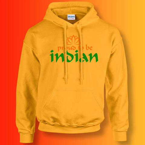 Proud to Be Indian Unisex Hoodie Gold