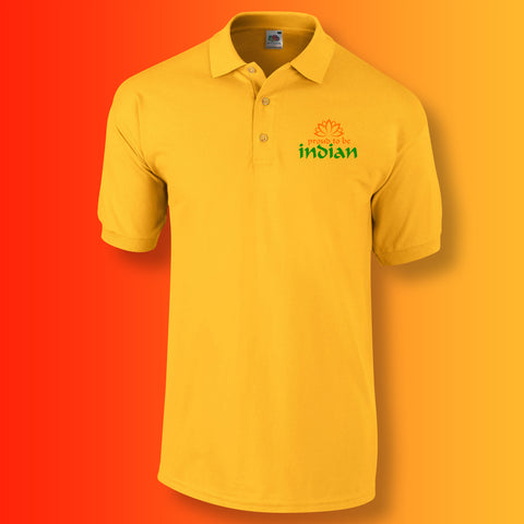 Proud to Be Indian Polo Shirt Gold