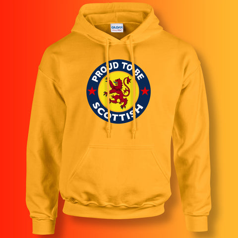 Proud to Be Scottish Hoodie Gold