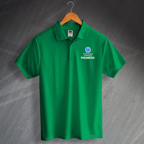 Proud to Have Served as a Paramedic Printed Polo Shirt