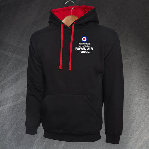 Royal Air Force Embroidered Contrast Hoodie