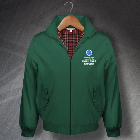 Ambulance Service Harrington Jacket Embroidered Proud to Have Served