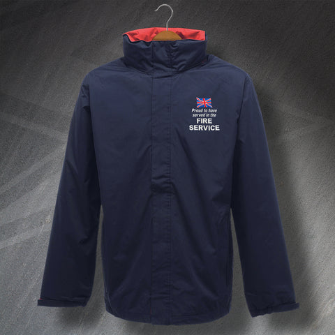 Fire Service Jacket Embroidered Waterproof Proud to Have Served
