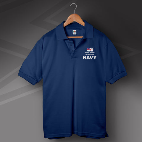 Proud to Have Served In The Navy Printed Polo Shirt