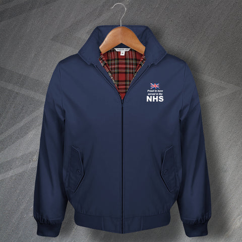 National Health Service Harrington Jacket Embroidered Proud to Have Served in The NHS