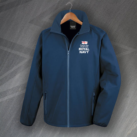 Royal Navy Jacket Embroidered Core Softshell Proud to Have Served