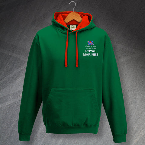 Royal Marines Hoodie Embroidered Contrast Proud to Have Served