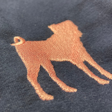 Pug Embroidered Hoodie