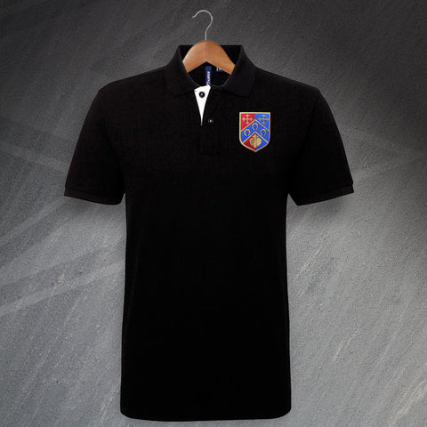 Retro QPR Football Polo Shirt