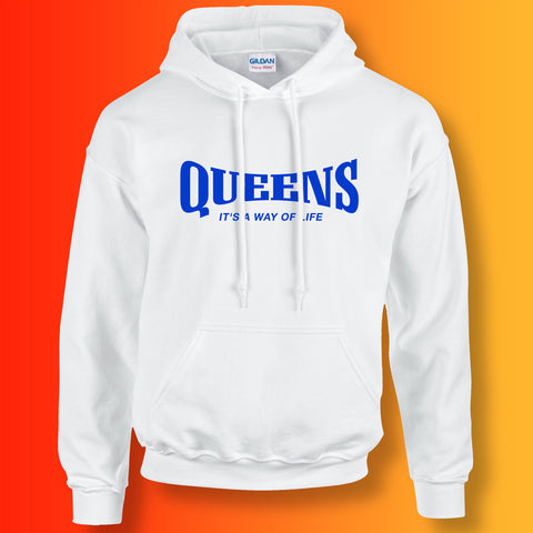 Queens Hoodie with It's a Way of Life Design White