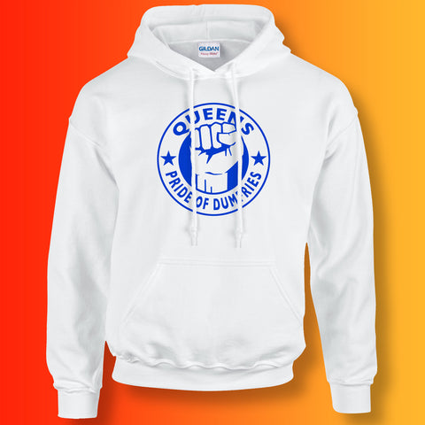 Queens Hoodie with The Pride of Dumfries Design White