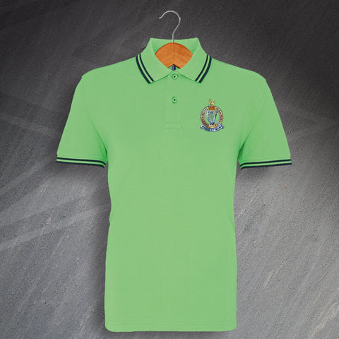Queen's Royal Irish Hussars Tipped Polo Shirt with Embroidered Badge