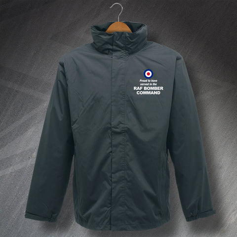 Proud to Have Served In The RAF Bomber Command Embroidered Waterproof Jacket