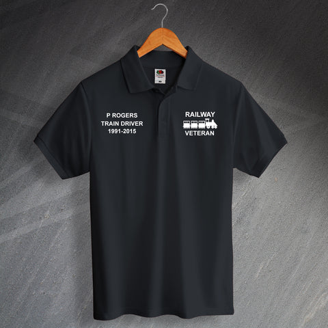 Railway Veteran Polo Shirt with Service Details