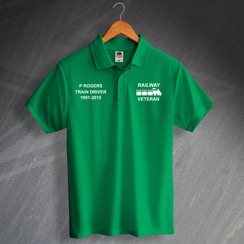 Railway Veteran Polo Shirt with Service Details