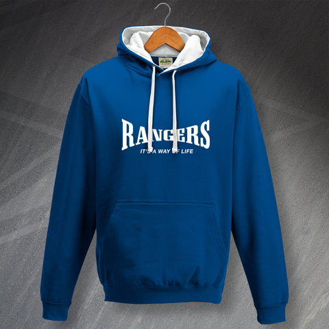 Rangers Football Hoodie Contrast It's a Way of Life