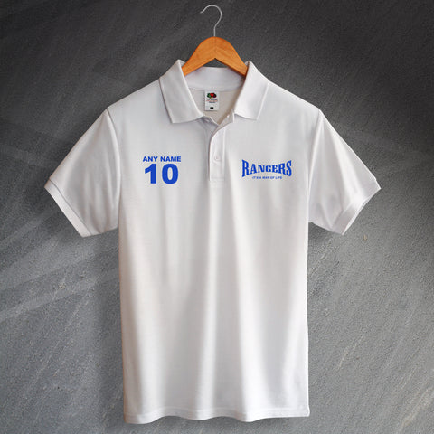 Rangers It's a Way of Life Polo Shirt with any Number & Name